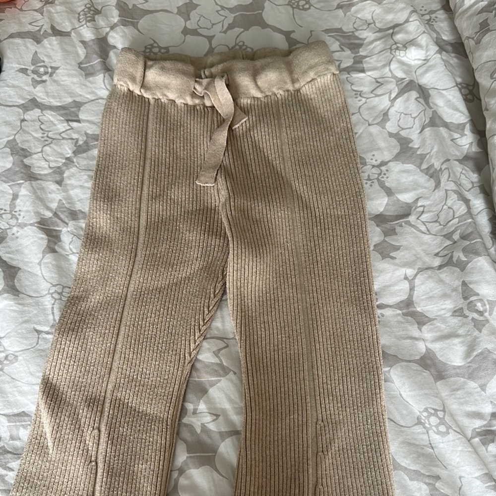 SHEIN Tan Boot Cut Corduroy Pants